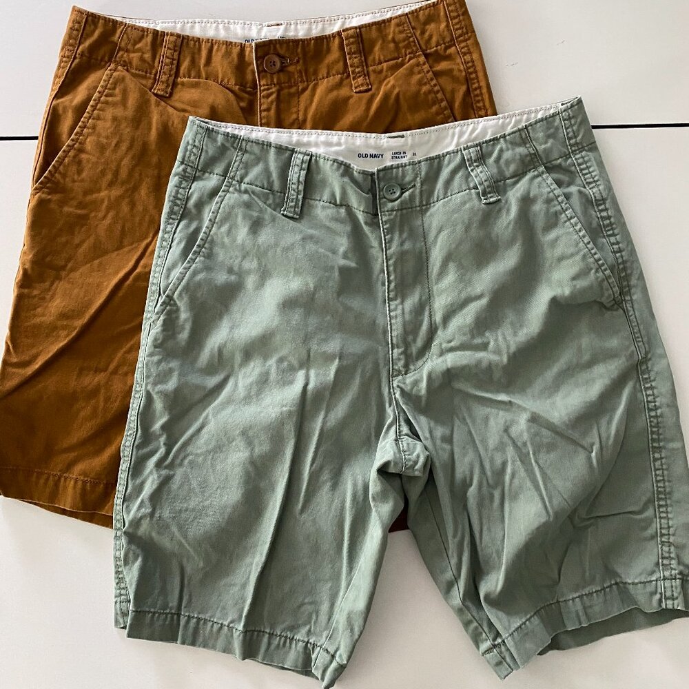 Old Navy Lived-In Straight Men's Shorts size 31 - 2 PAIRS
